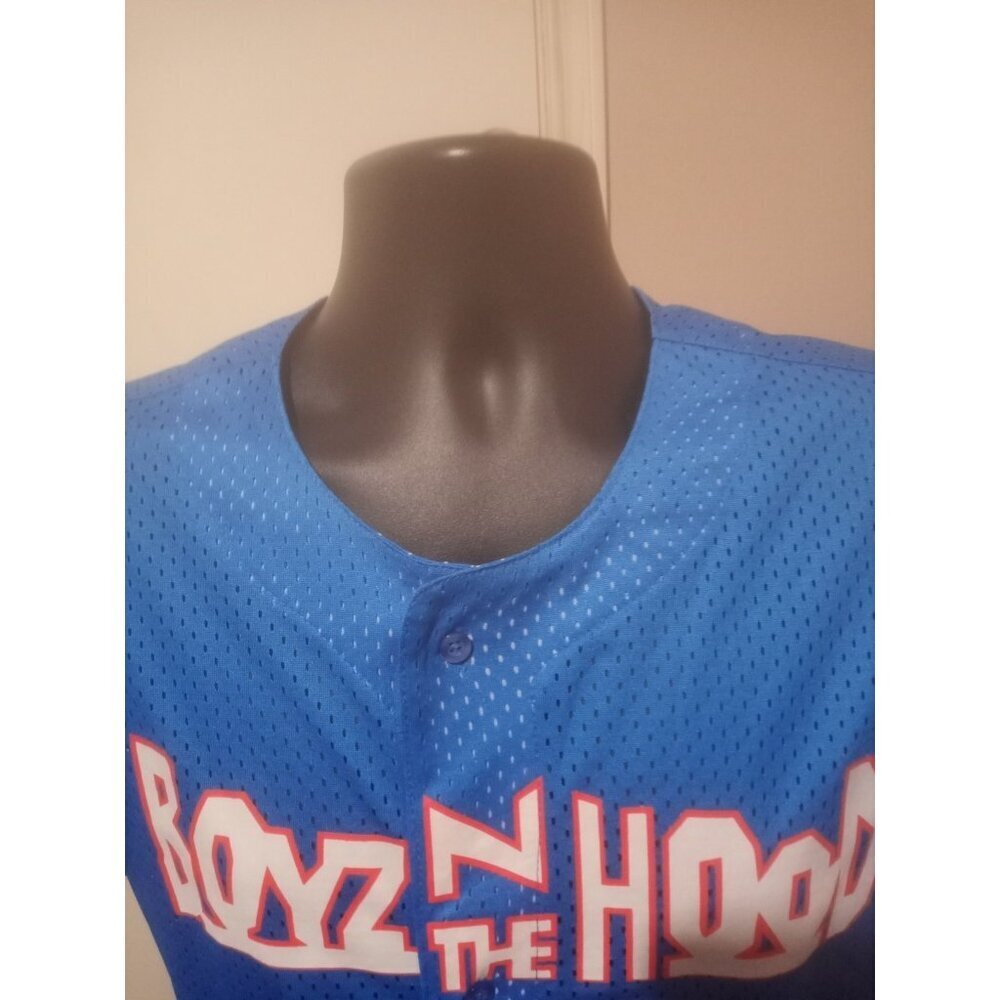 Boyz in the Hood South Central 1991 Jersey Button Up Shirt Men’s Medium M Blue - Picture 2 of 11